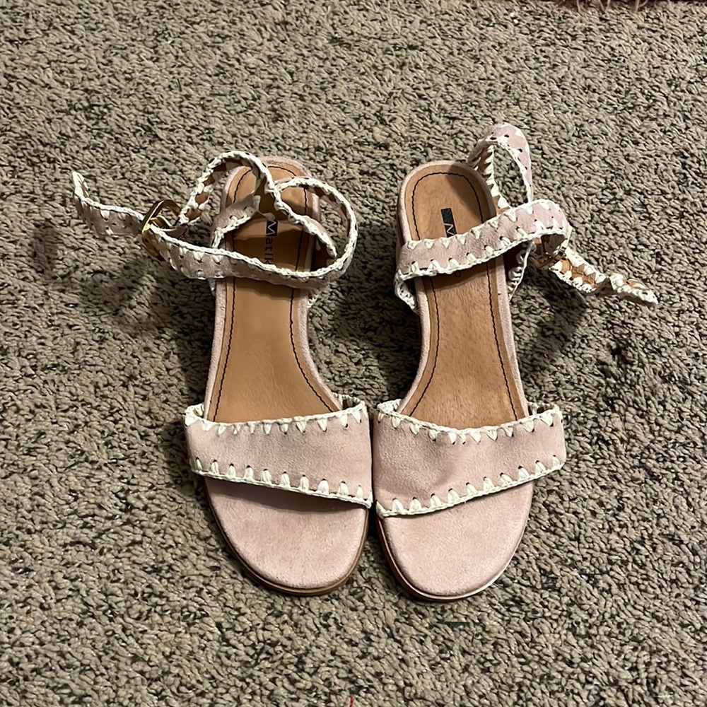 Matiko Blush Strap Heeled Sandals Size 36